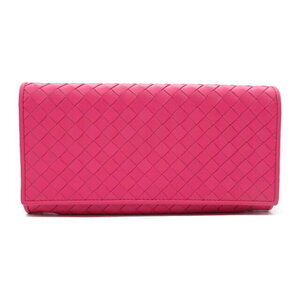 Bottega Veneta leather bi fold long wallet pink Wallet